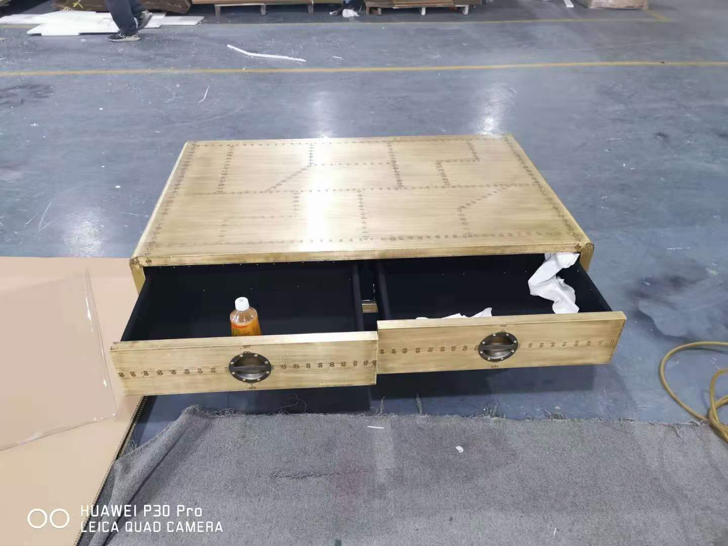 white trunk coffee table