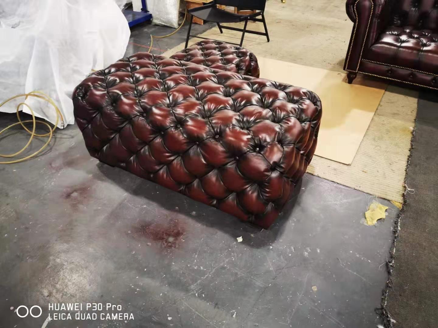 ottoman leather bench