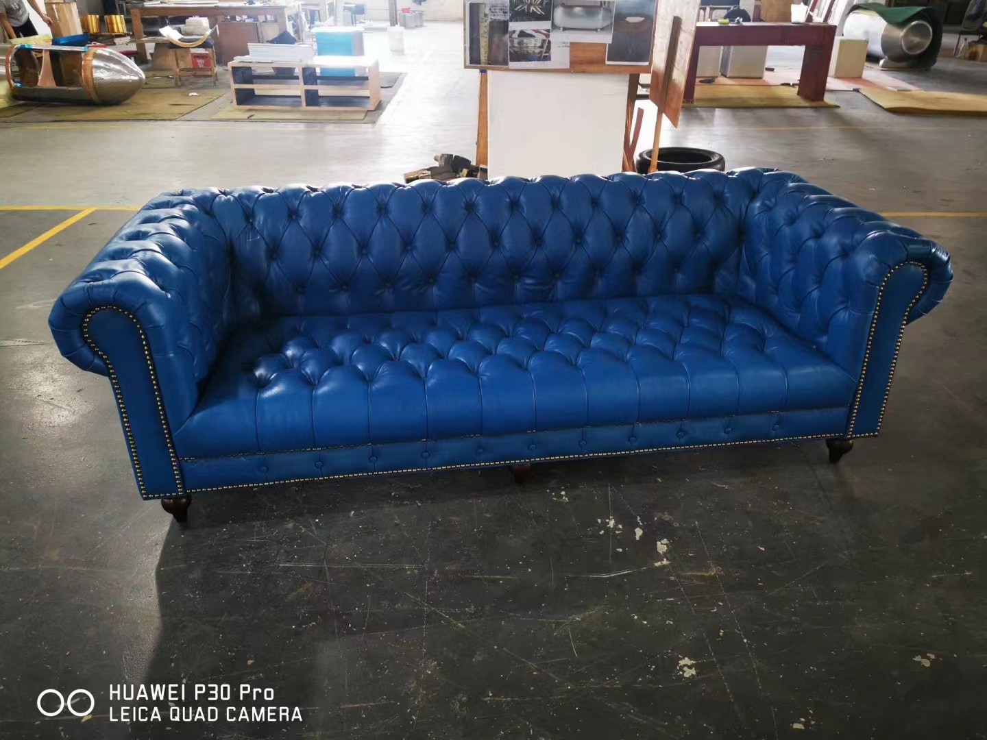 blue chesterfield sofa