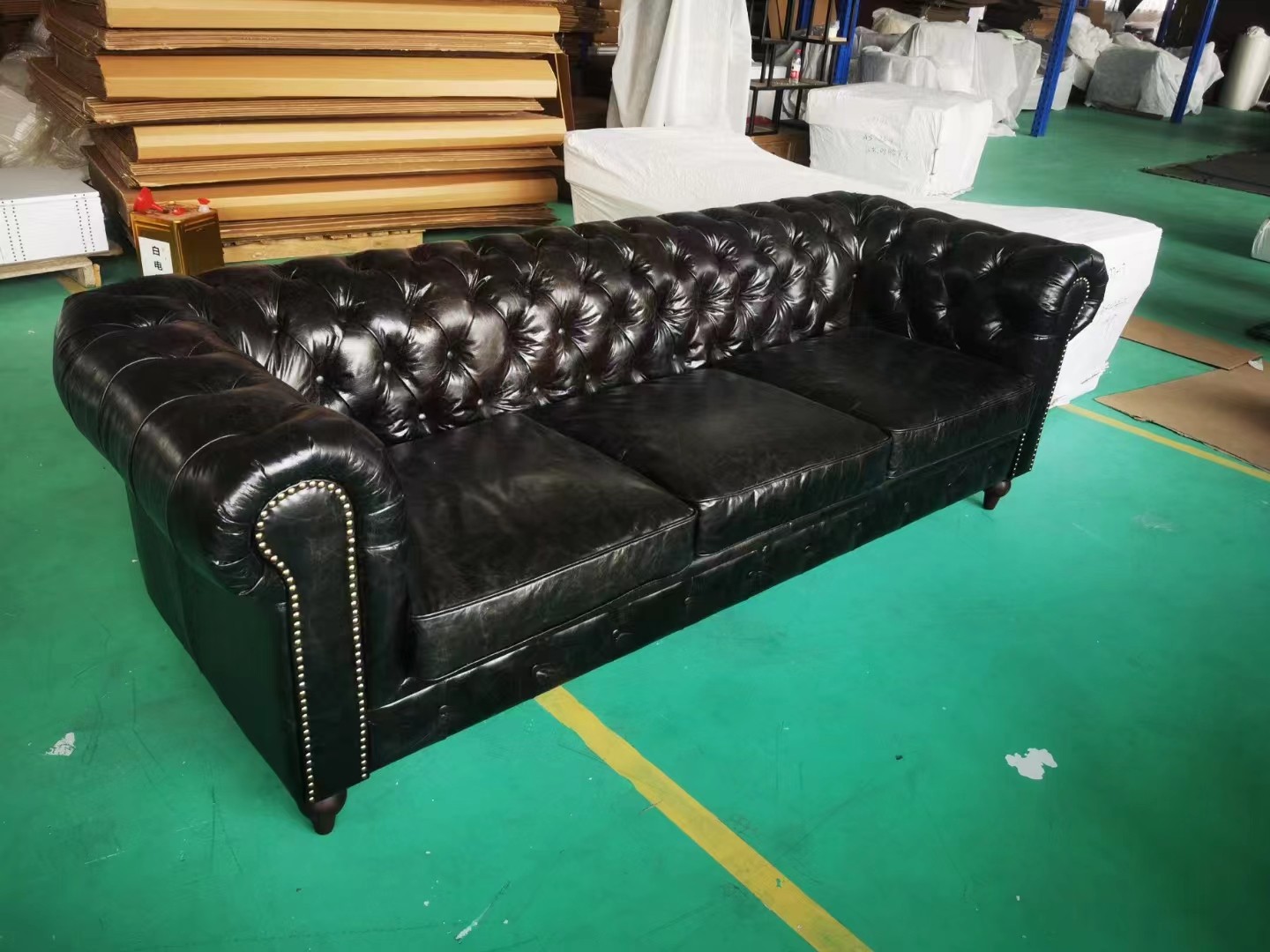 leather chesterfield