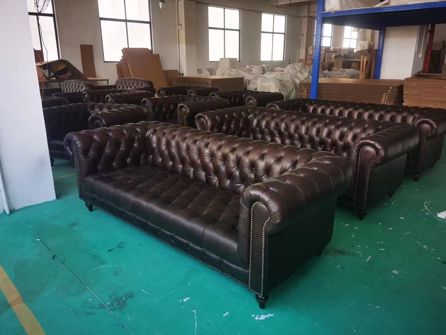 red chesterfield sofa