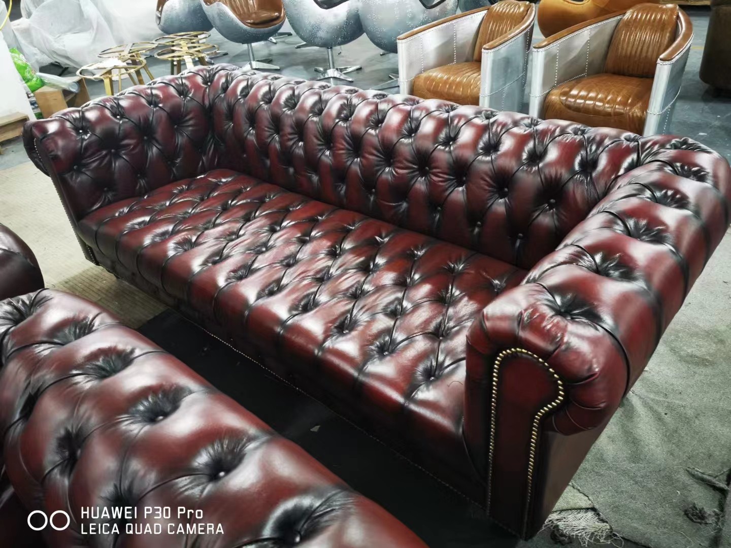 red chesterfield sofa