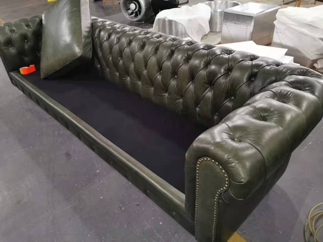 brown chesterfield sofa