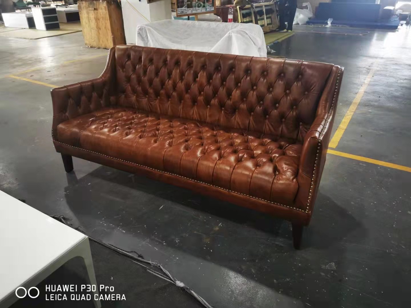 full grain leather chesterfield sofa