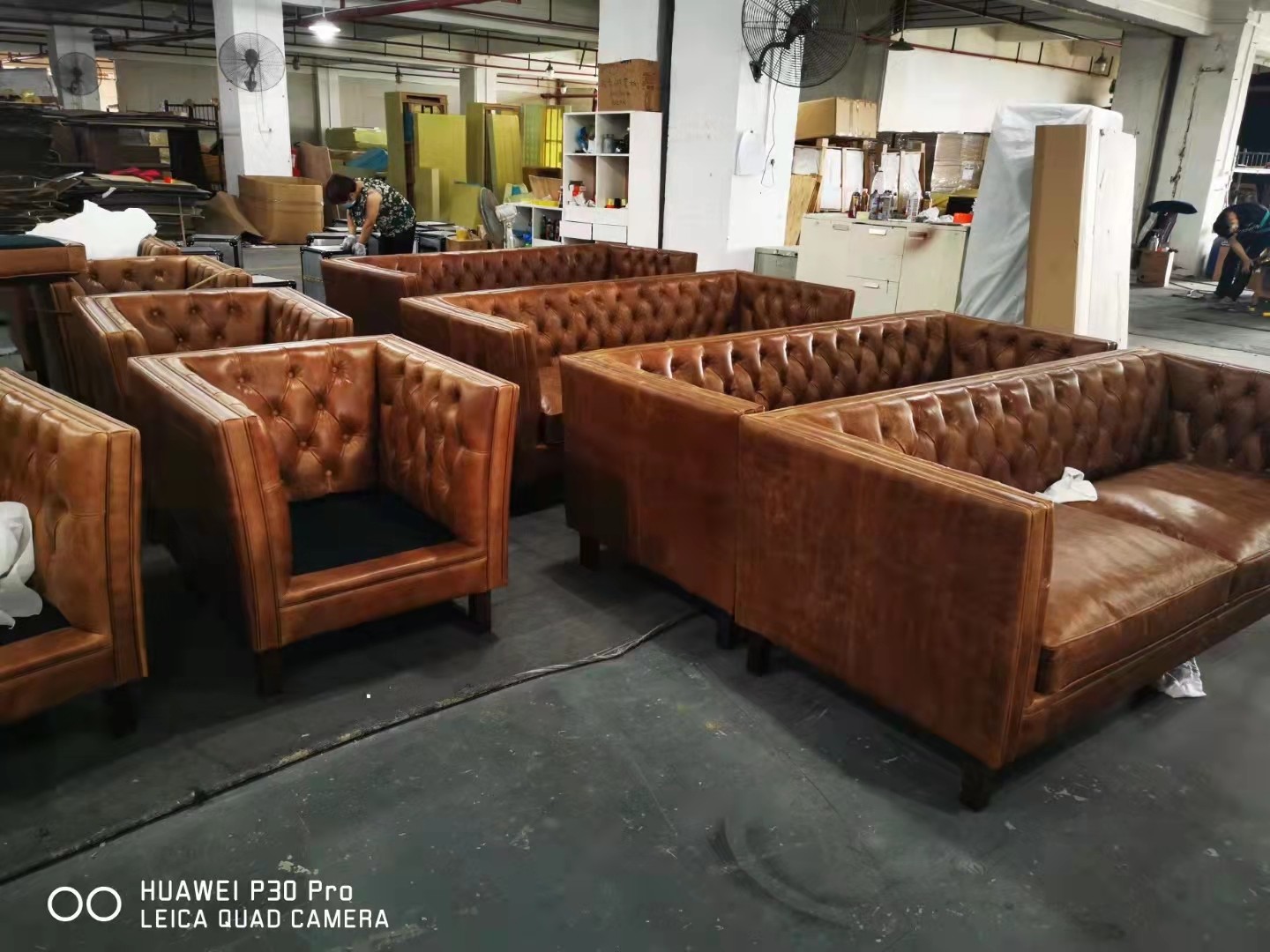 office chesterfield sofa