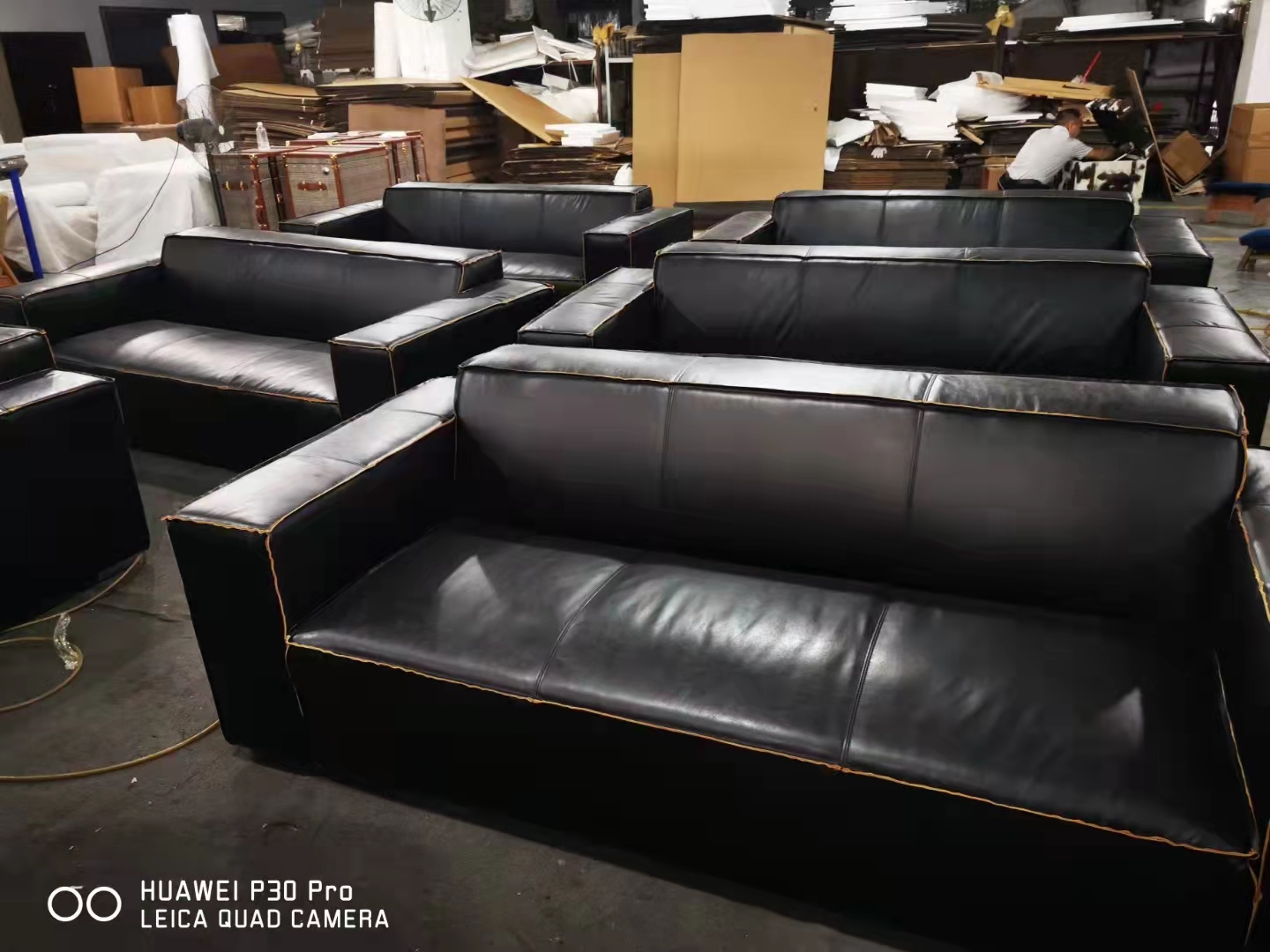 black leather sofa living room