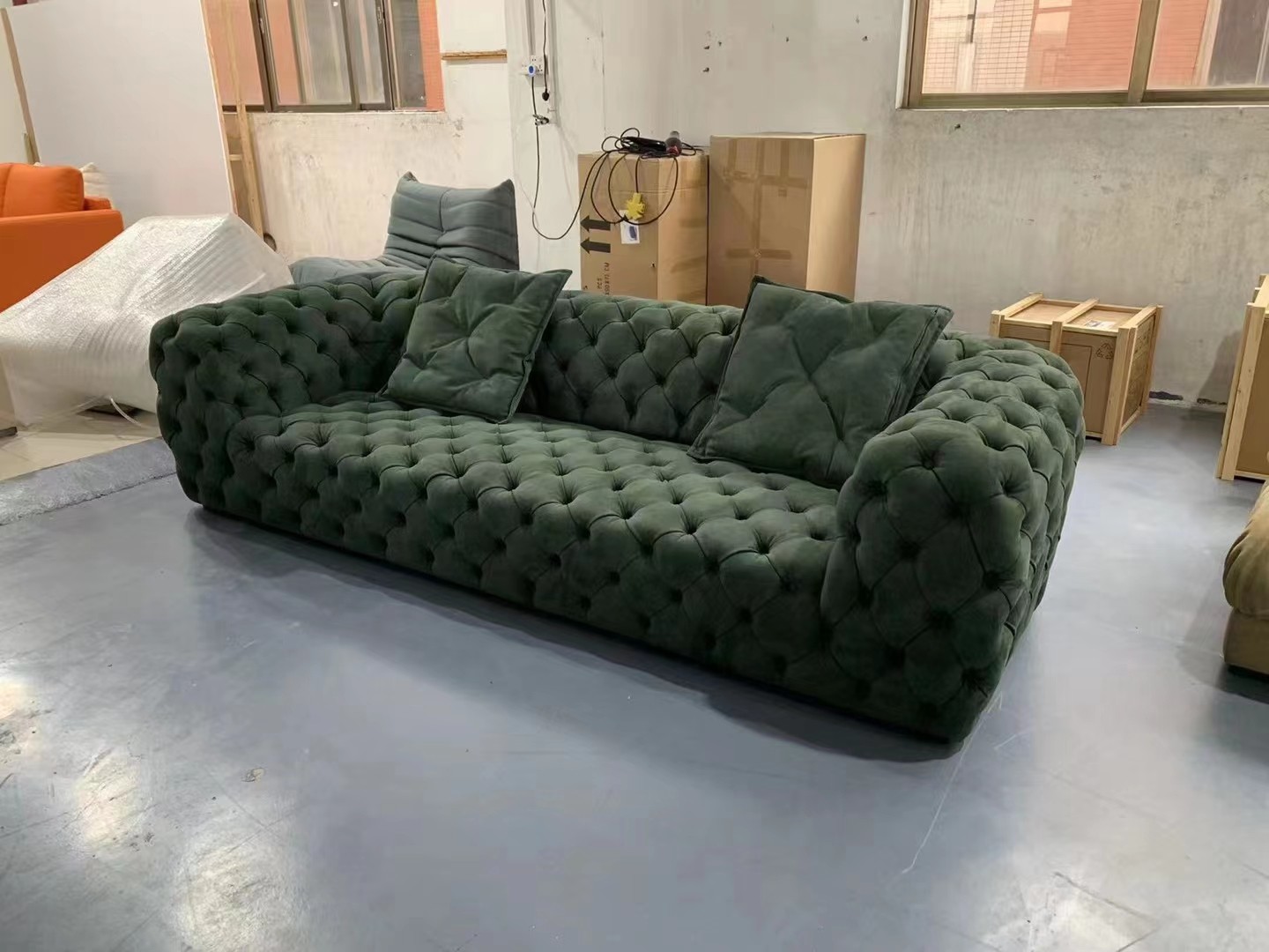 blue chesterfield sofa