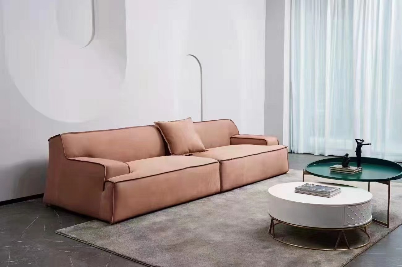 modern red sofa