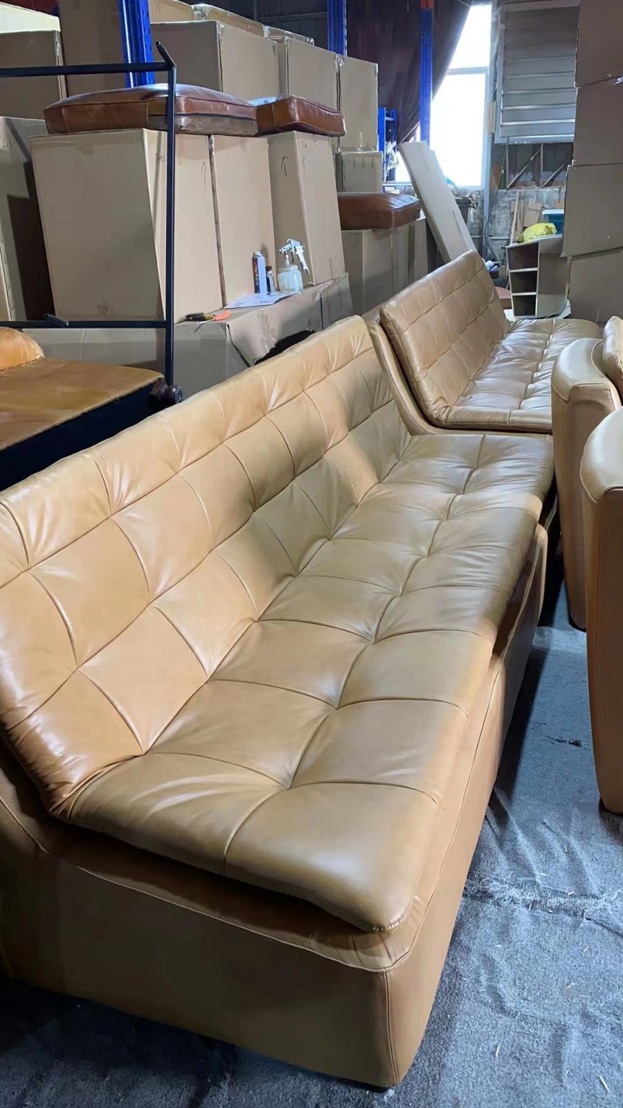 genuine leather sofa set