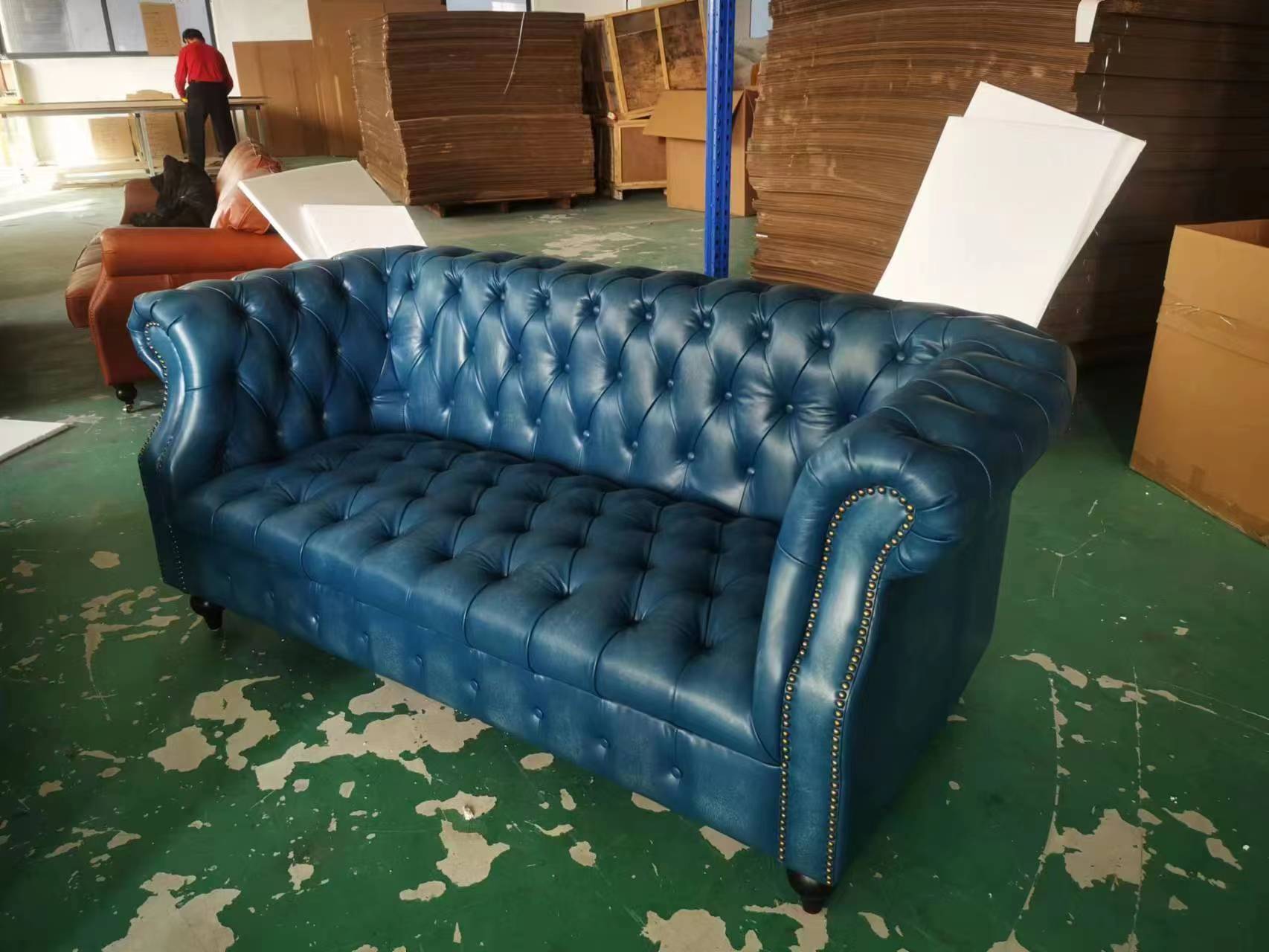 oxblood red leather chesterfield sofa