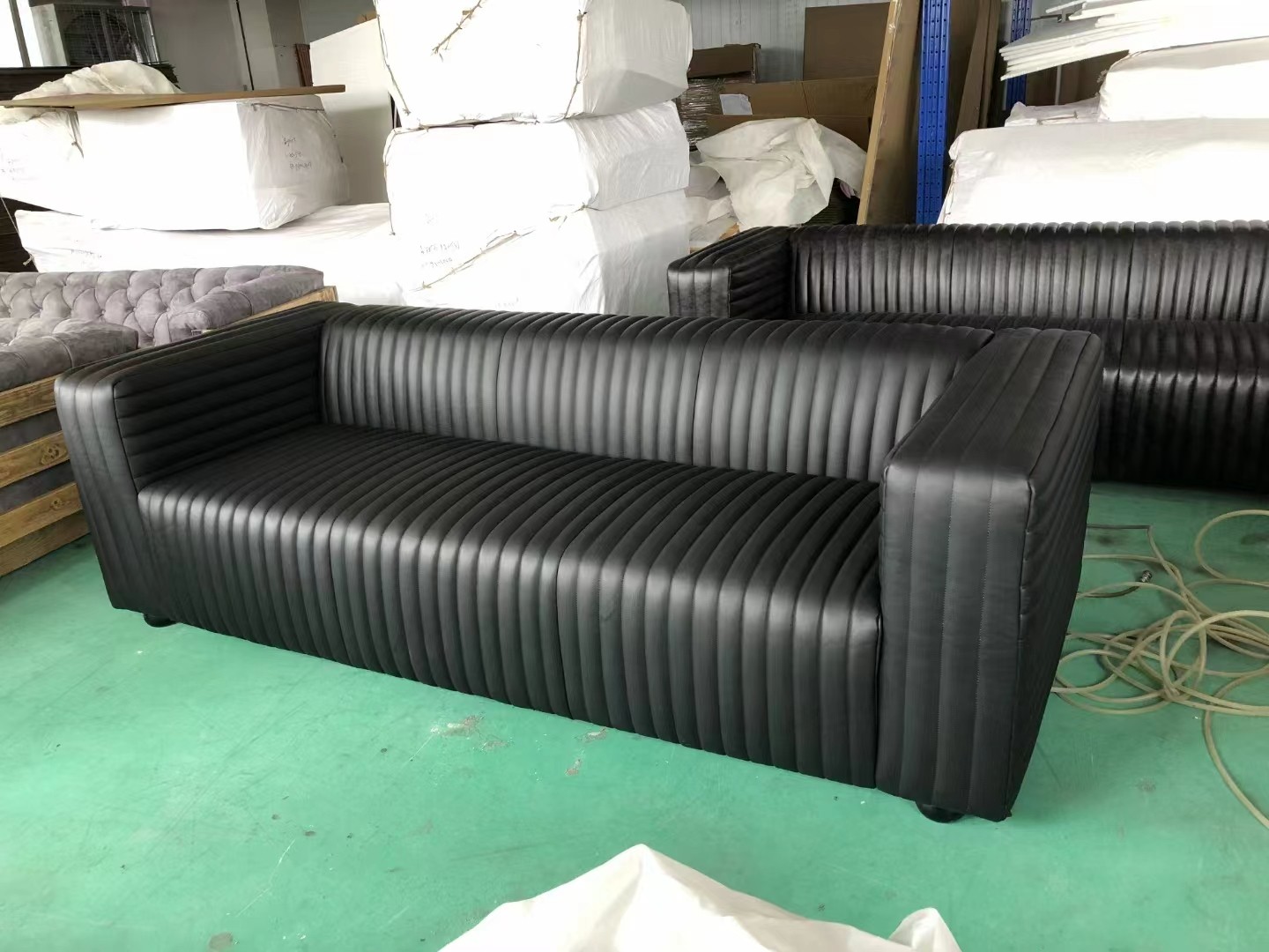 real leather couch