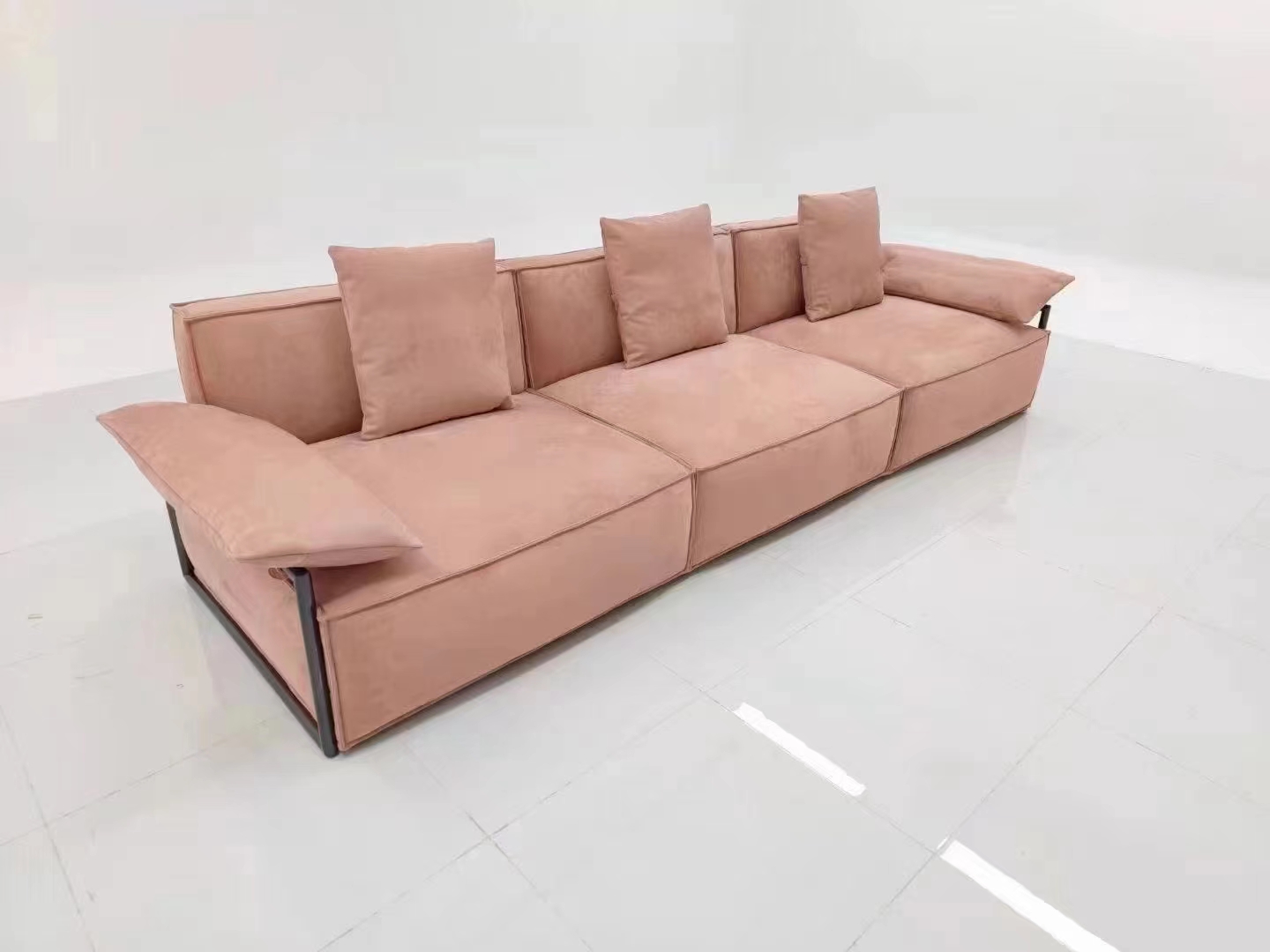 pink living room sofa