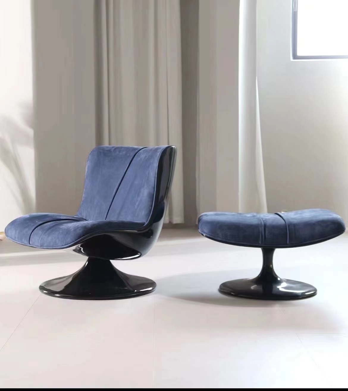 swivel chair with ottoman