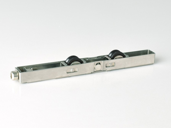 Polia de roda dupla de aço inoxidável para vidro de piso