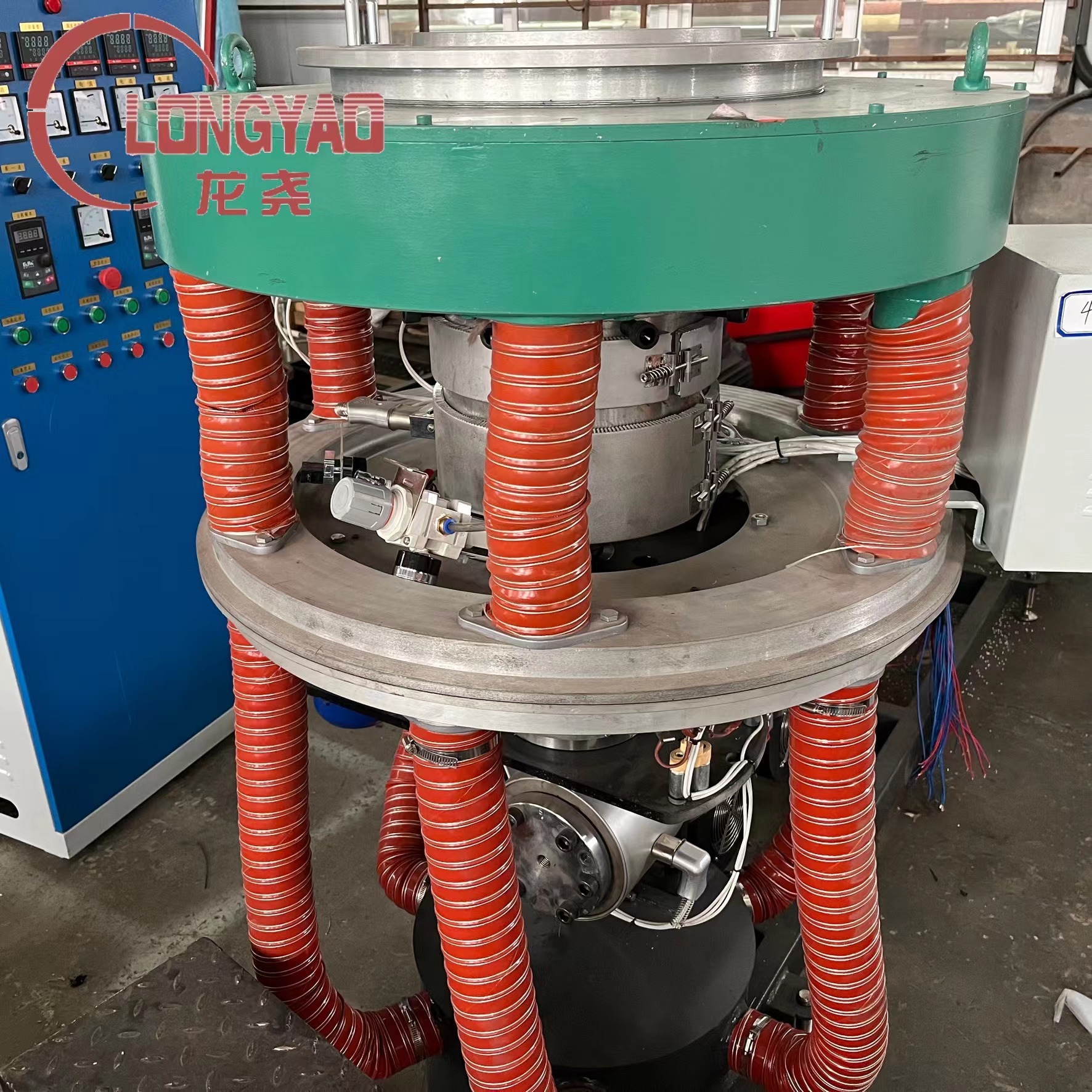 Máquina de soplado de película de coextrusión con cabezal rotativo