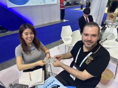 the customer placed our blown film machine at the exhibition