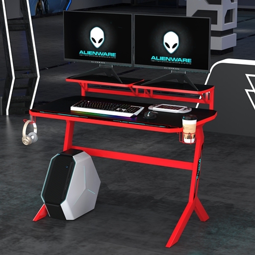 RGB Light E-sport Study Standing Y-Shape Leg PC Gaming Desk