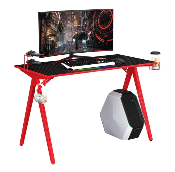 Black With Red E-sport Racing Style PC Computer Desktop Gamer Table