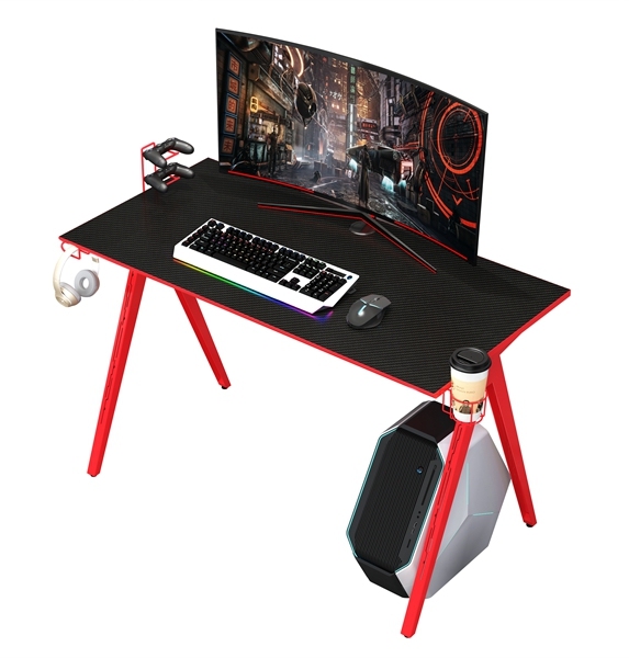 Black With Red E-sport Racing Style PC Computer Desktop Gamer Table