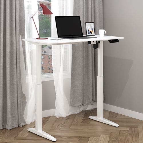 Home Office Working Simple Wood Electric Lifting Stand up Desk