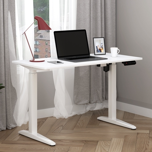 Home Office Working Simple Wood Electric Lifting Stand up Desk