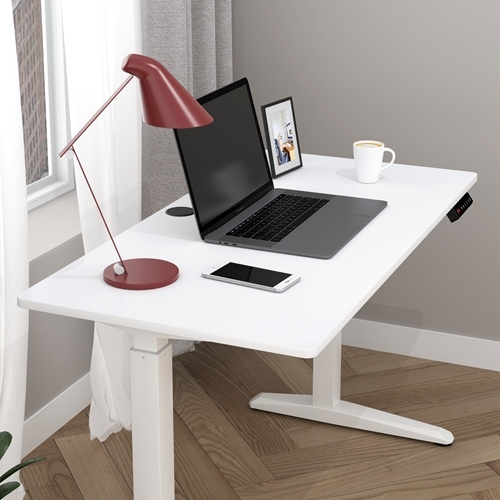 Home Office Working Simple Wood Electric Lifting Stand up Desk
