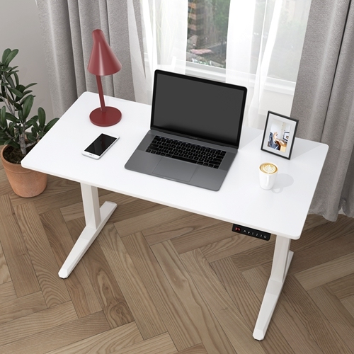Home Office Working Simple Wood Electric Lifting Stand up Desk