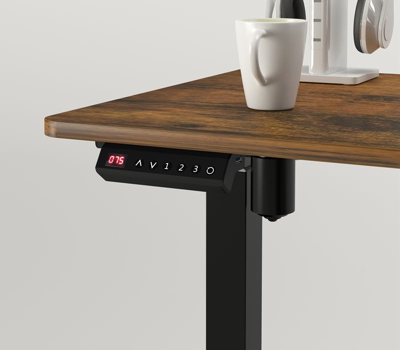 Electric Height Adjustable L Shaped Corner Computer Desk