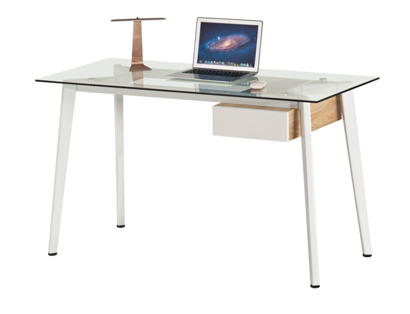 Frosted Glass Desktop Metal Home Computer Table