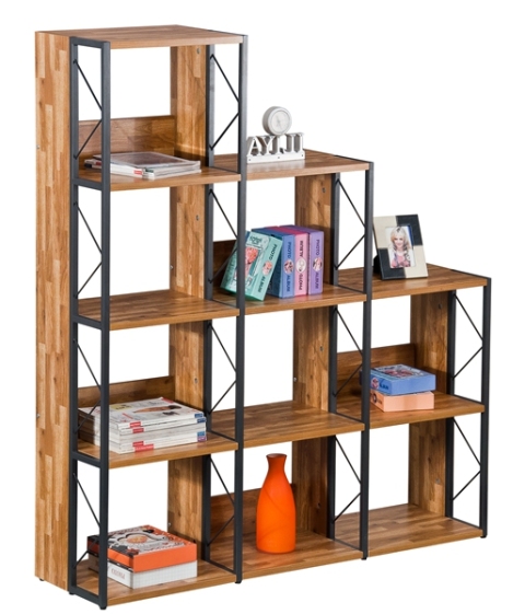 Ladder Filing Storage Bookshelf Vertical Storage Rack