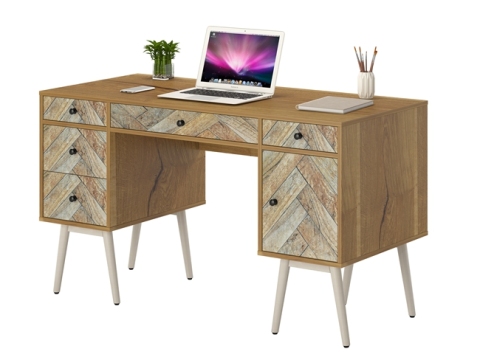 Stripe Texture Ready-Made Long Computer Desk