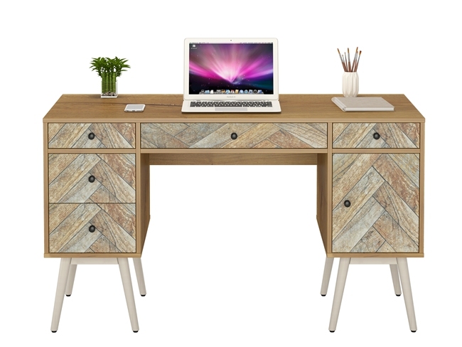 Stripe Texture Ready-Made Long Computer Desk