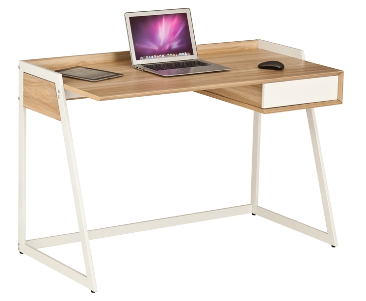 Studiertisch aus Holzwerkstoff, 1200 mm, Ahorn und Weiß