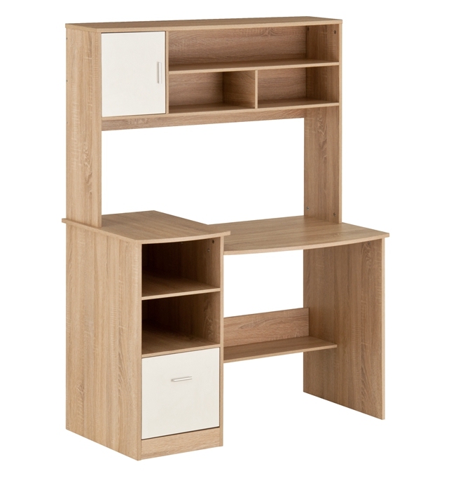 Engineered Wood Study Table In Classic Light Oak Finish