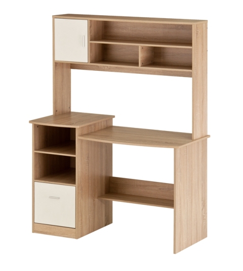 Table d'étude en bois d'ingénierie au fini chêne clair classique