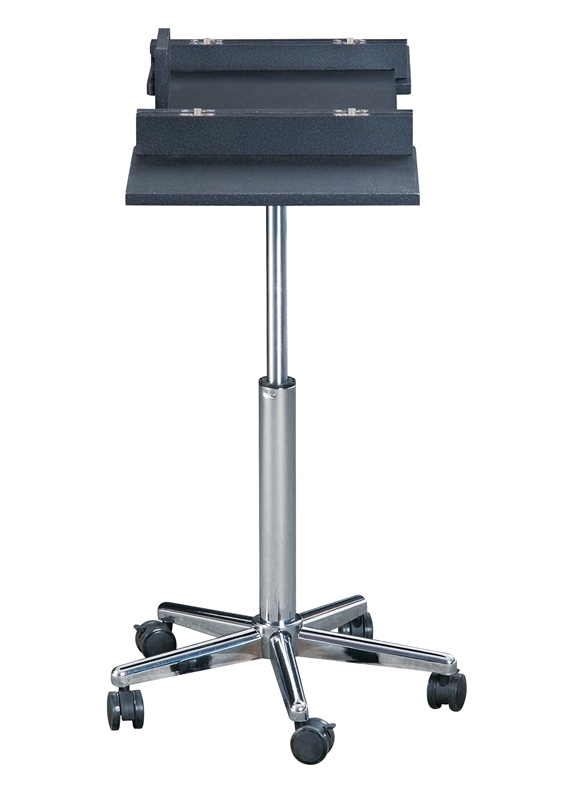 Foldable and height adjustable laptop desk with chrome frame and base