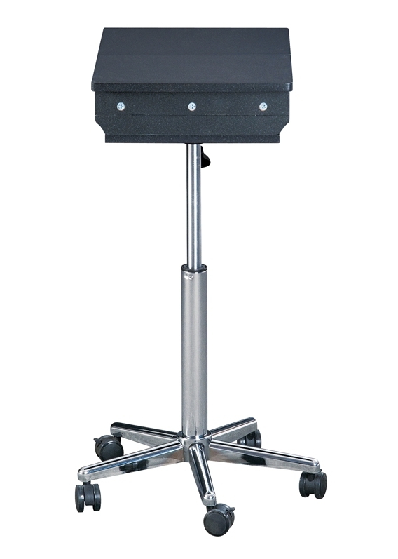 Foldable and height adjustable laptop desk with chrome frame and base