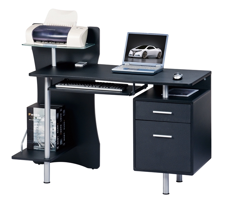 Home office workstation with keyboard tray include file drawer