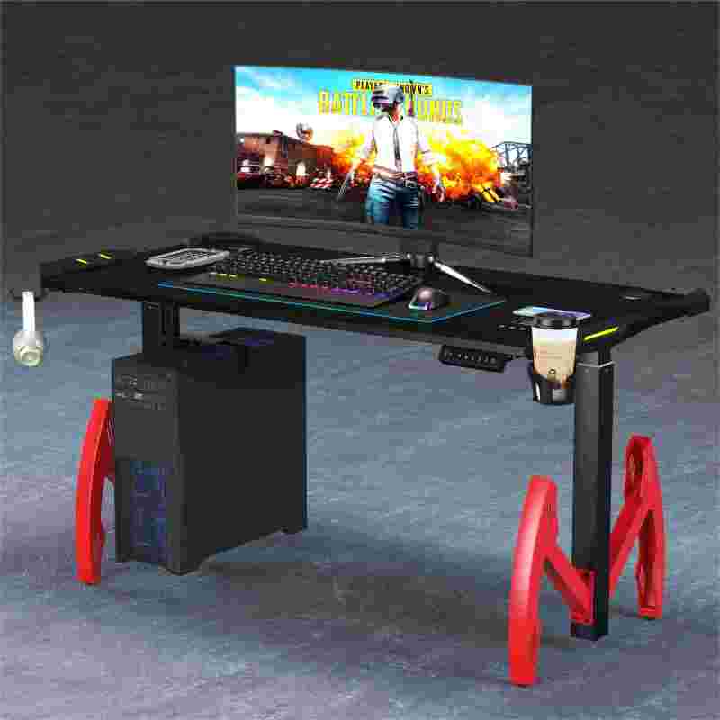 Electric Height Adjustable Sit and Stand Up Gaming Desk