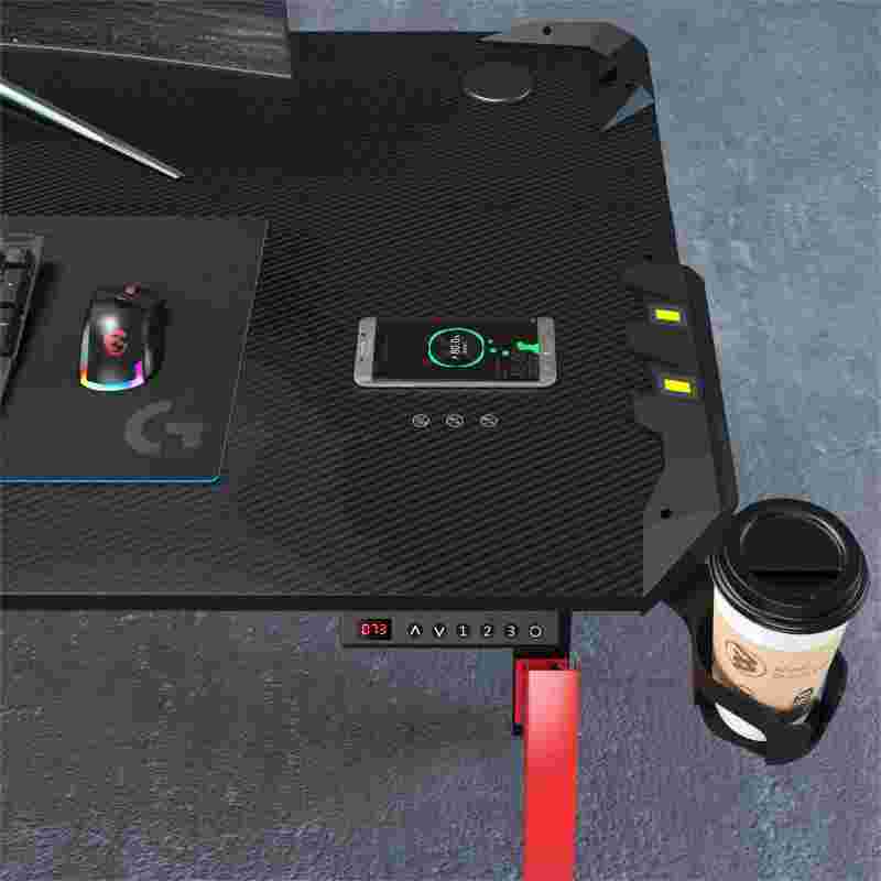 Electric Height Adjustable Sit and Stand Up Gaming Desk