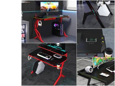 Улучшите свои игровые возможности с помощью игрового стола со светодиодной RGB
-подсветкой