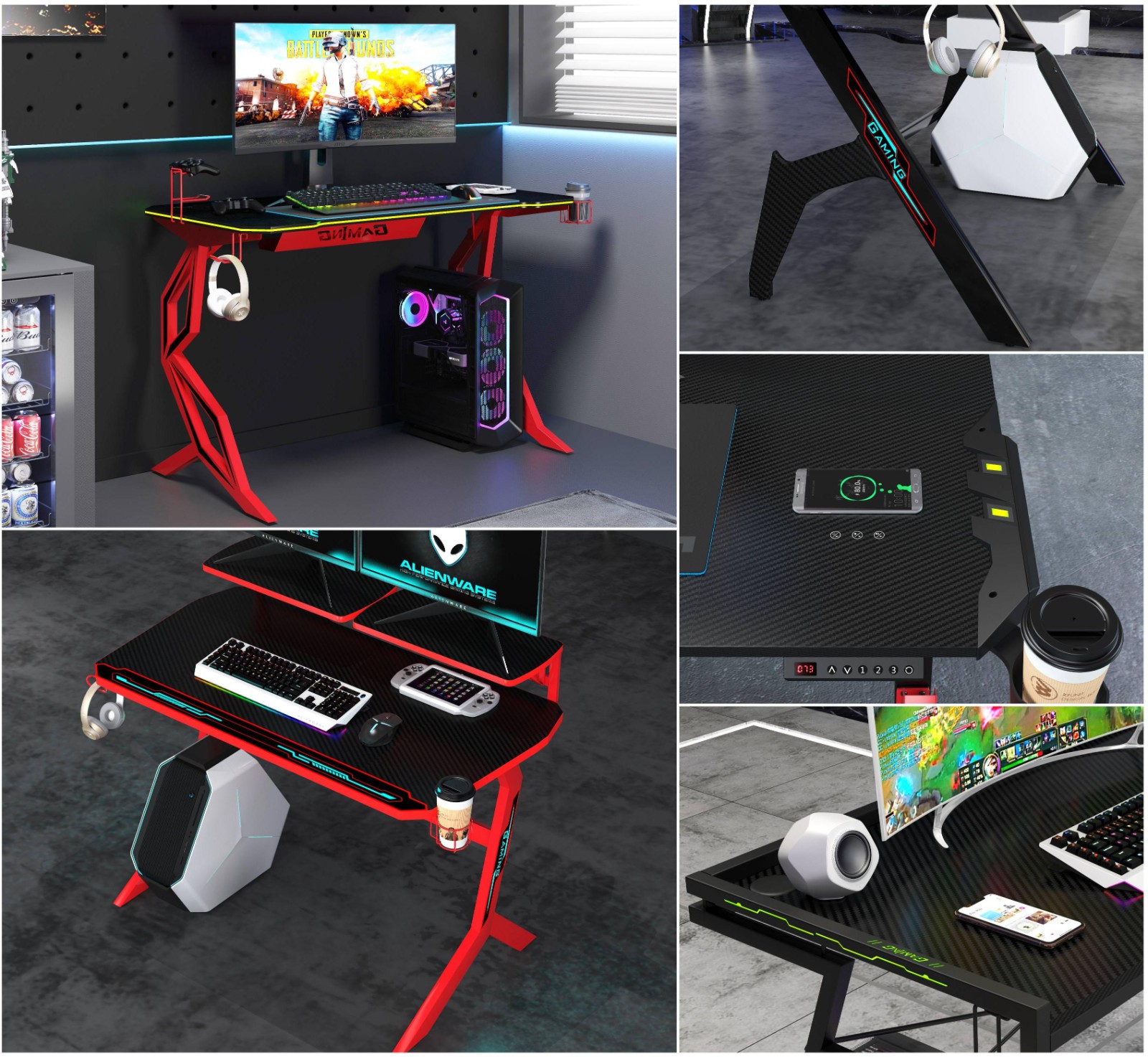 Enhance Your Gaming Experience with a Gaming Desk with RGB LED Lights
