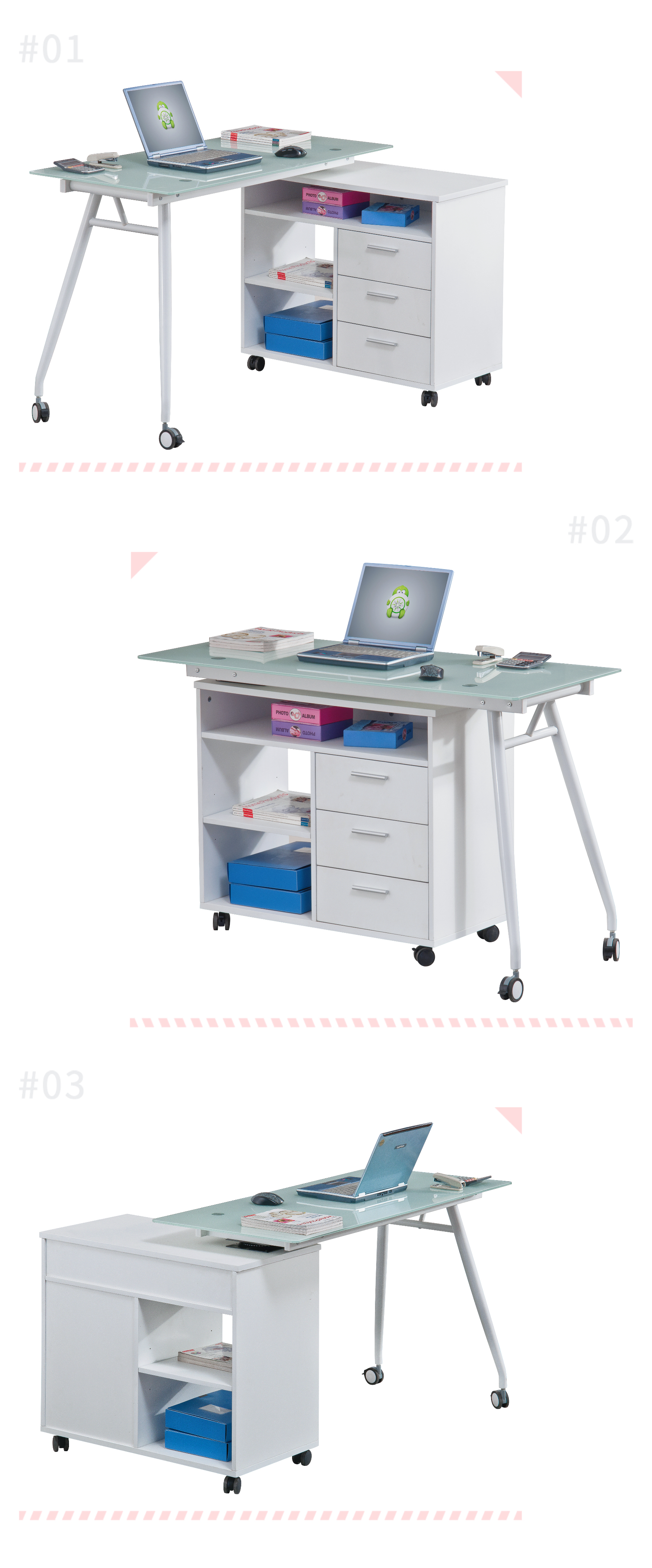 L-Shape and Rotatable Workstation