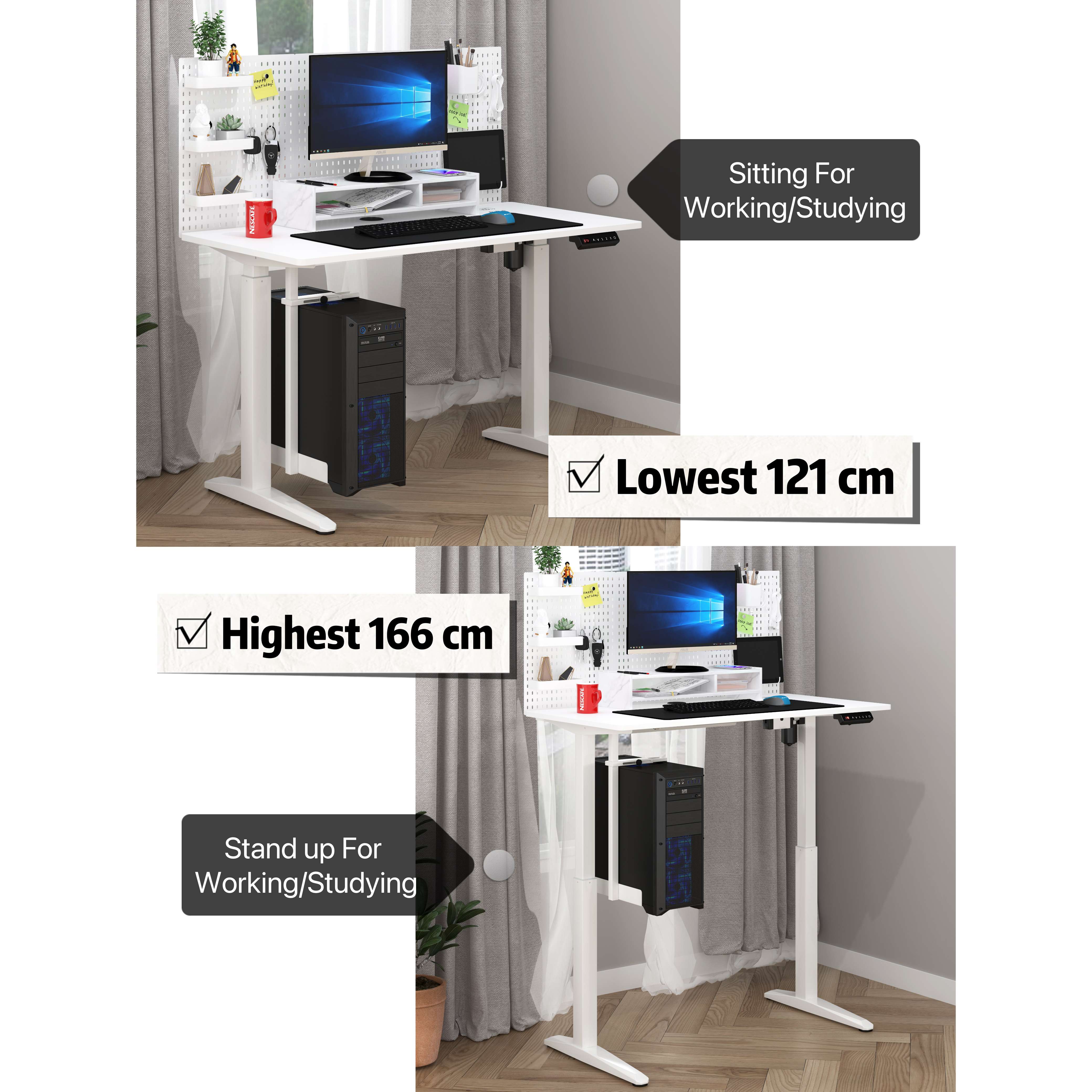 Rising Height Adjustable Desk
