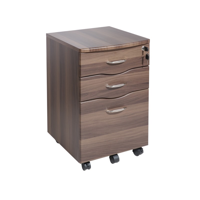 Equipment 3 Drawers Lateral File Cabinet With Movable Wheels