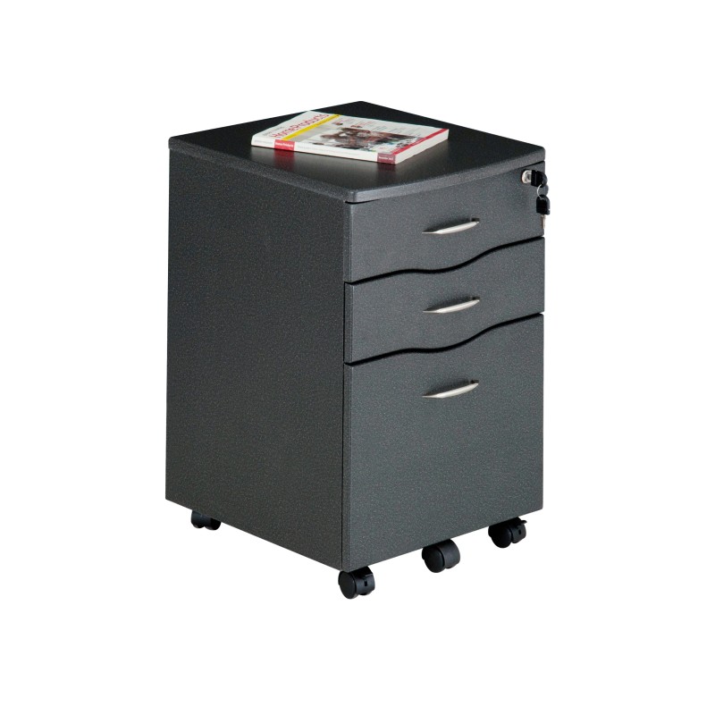 Equipment 3 Drawers Lateral File Cabinet With Movable Wheels