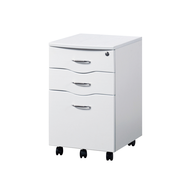 Equipment 3 Drawers Lateral File Cabinet With Movable Wheels
