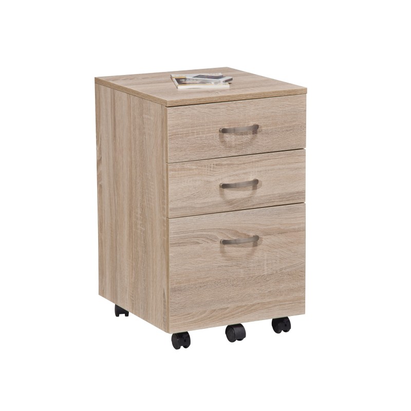 Home Working PVC Filing Cabinet With Three Drawers