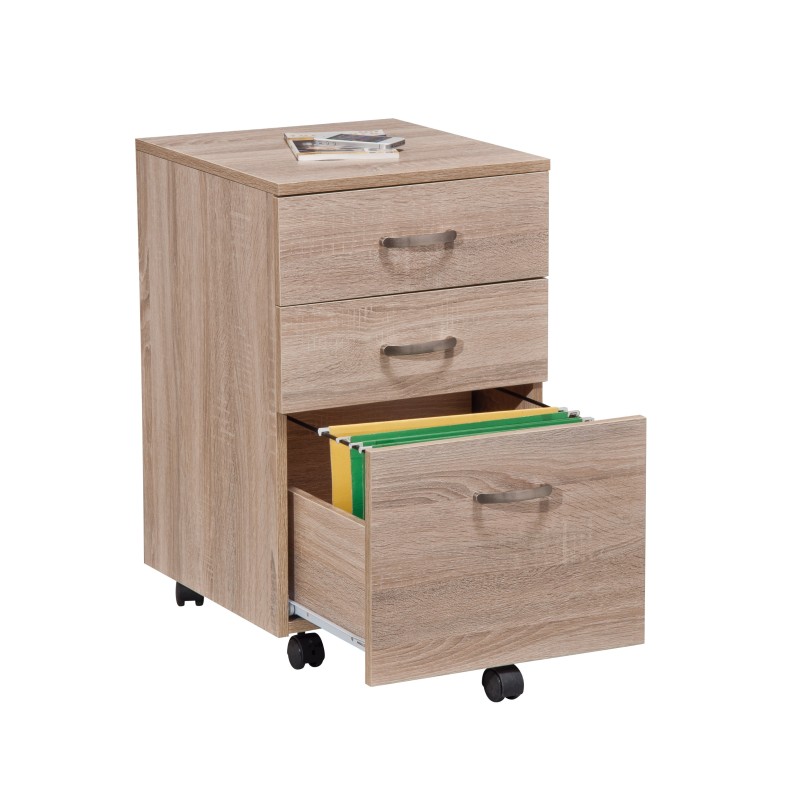 Home Working PVC Filing Cabinet With Three Drawers