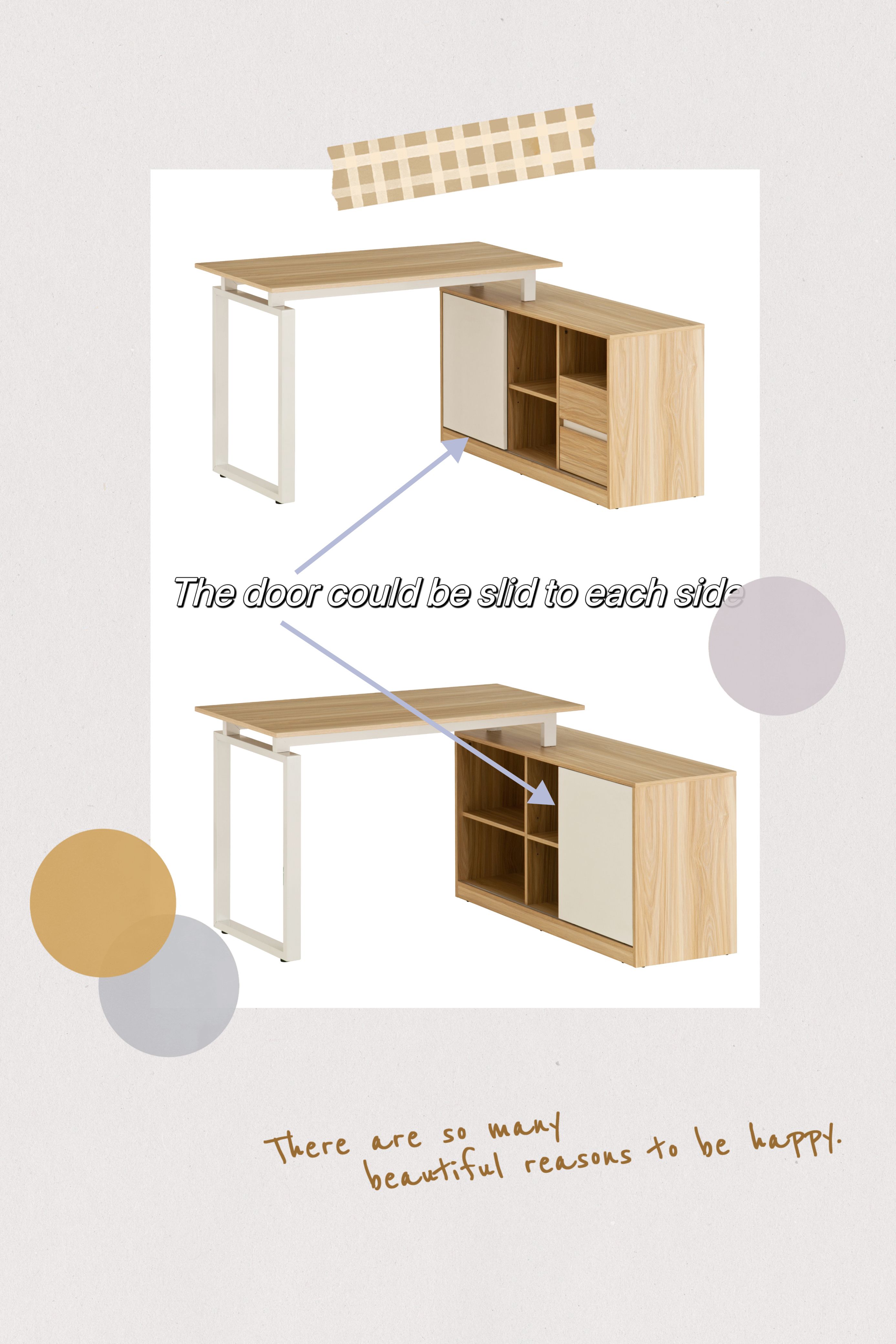 Contemporary Two-tone Hues Office Table